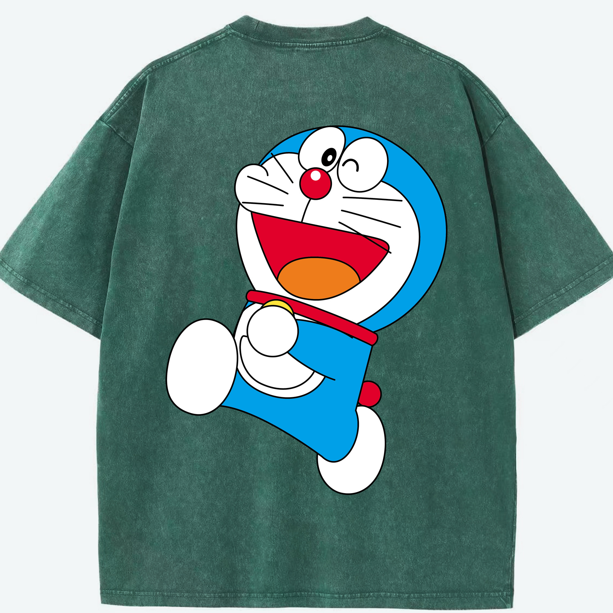 （画像用） ドラえもん Doraemon 綿100% ヴィンテージ風 半袖Tシャツ（背面プリント）